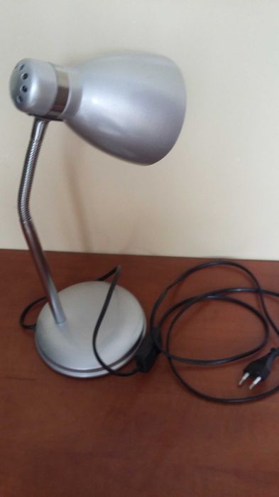 Lampka Metalowa szaro srebrna jak nowa