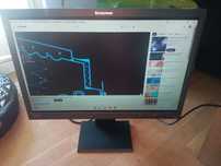 Stary Monitor Lenovo L2250p 22" LCD 1680x1050 DVI D-SUB. Bez kabli.