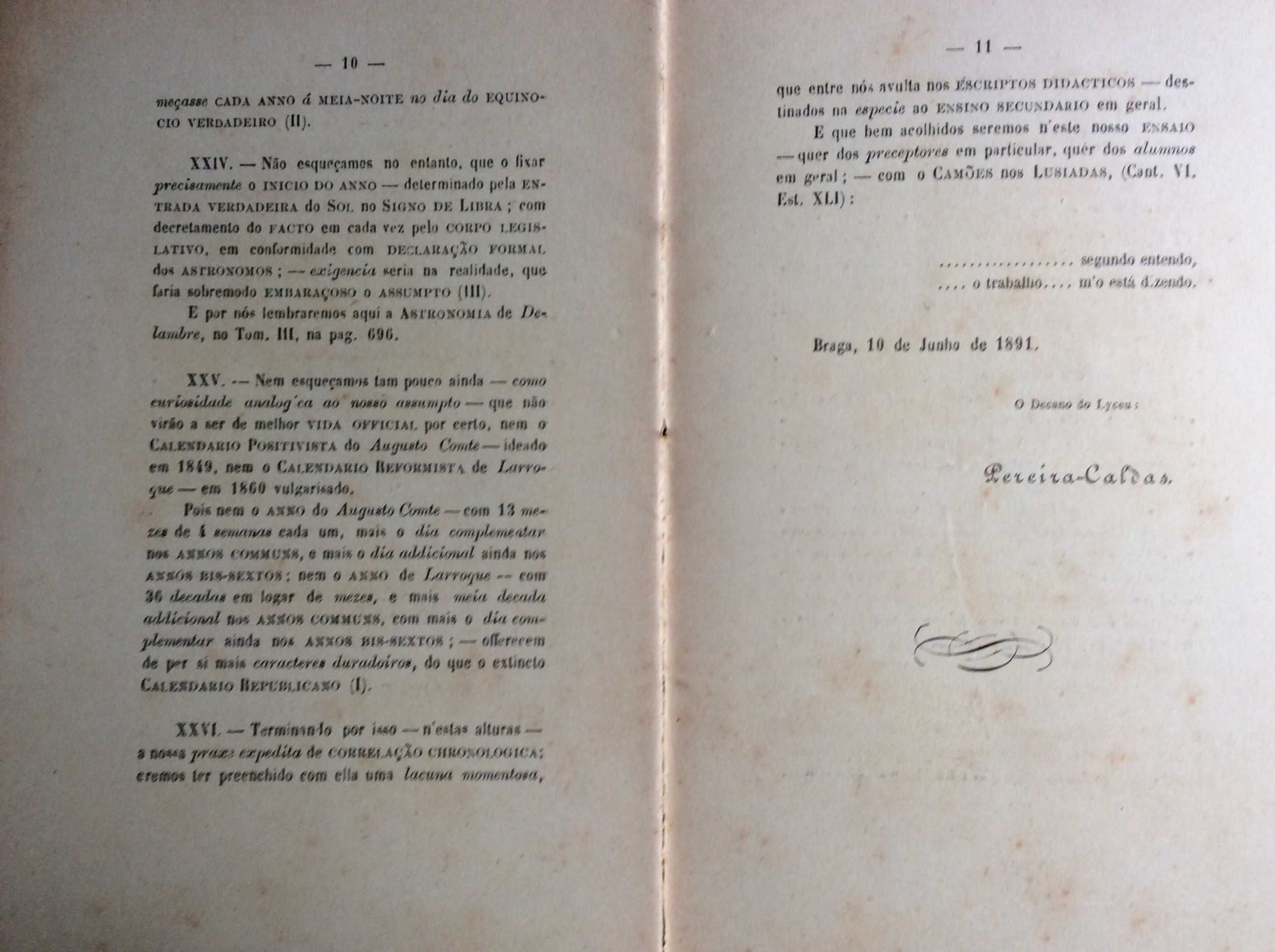 Correlação chronologica entre datas do calendario republicano e ...