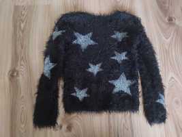 Sweter czarny w gwiazdy