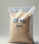 Piasek w workach workowany 25 kg do piaskownic, tynkowania, murowania.