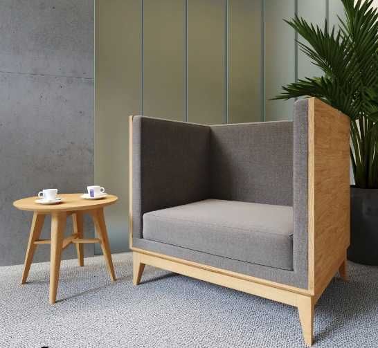 fotel drewniany tapicerowany meble na wymiar