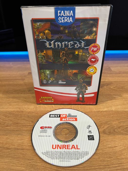 Unreal 1 gra UNIKAT (PC PL 1998) polskie wydanie COOL GAMES EPIC