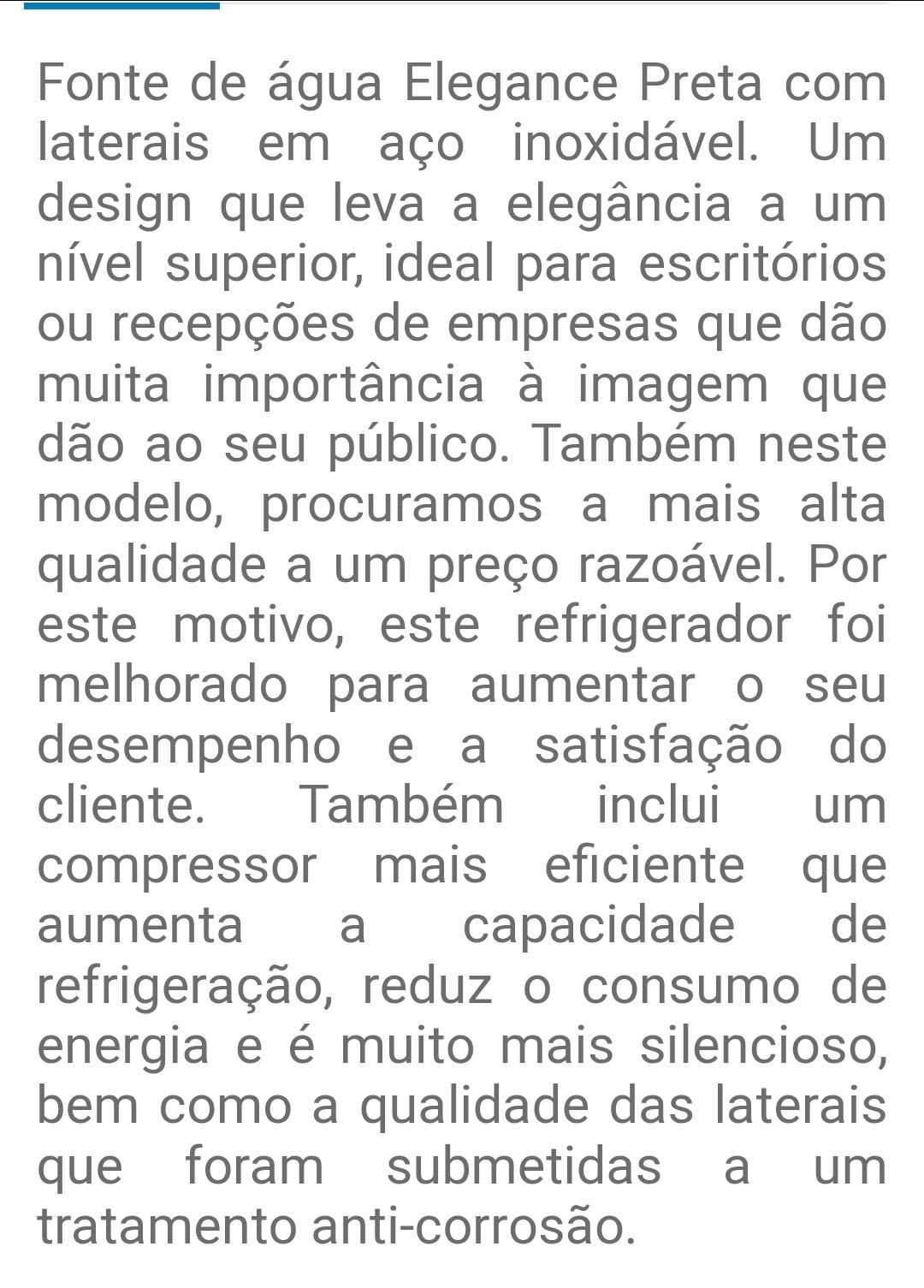 Fonte de água Elegance II (Fria e Quente)