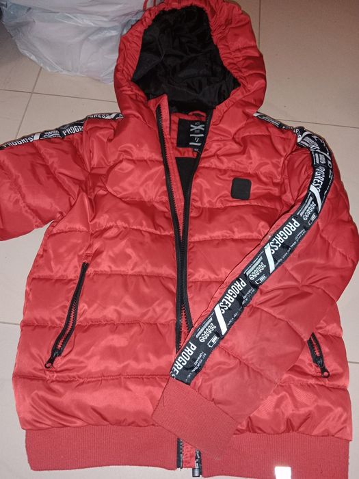 Kurtka męska czerwona młodzieżowa 152