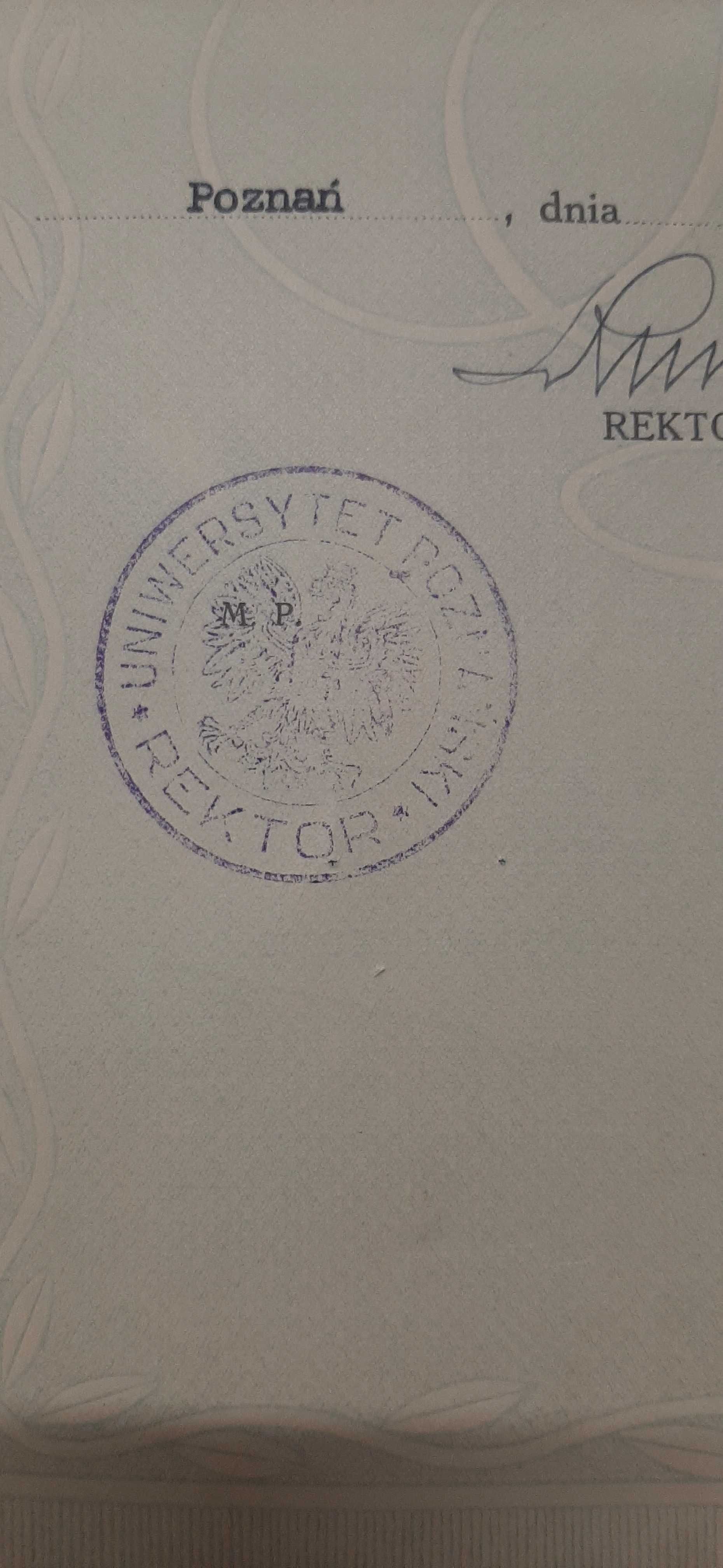 Świadectwo dojrzałości  1929r Ciechanów