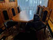 Комплект дубовий стіл + 6 стільців (дуб)