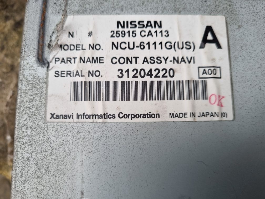 nissan infiniti FX35 FX45 czytnik nawigacji dvd