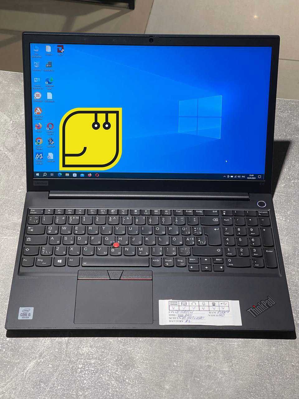 Ноутбук Lenovo ThinkPad E15 ∎IPS∎i5-10210U ∎DDR4-16GB∎SSD-240GB∎вебкам