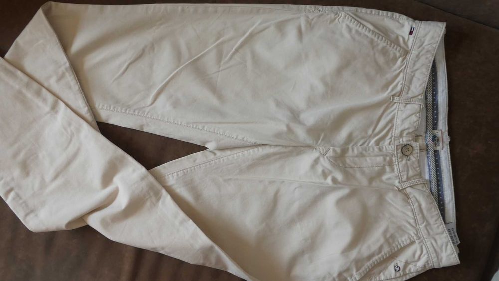 TOMMY HILFIGER spodnie męskie jasne oryginalne 31/32 j.nowe roz /M/L