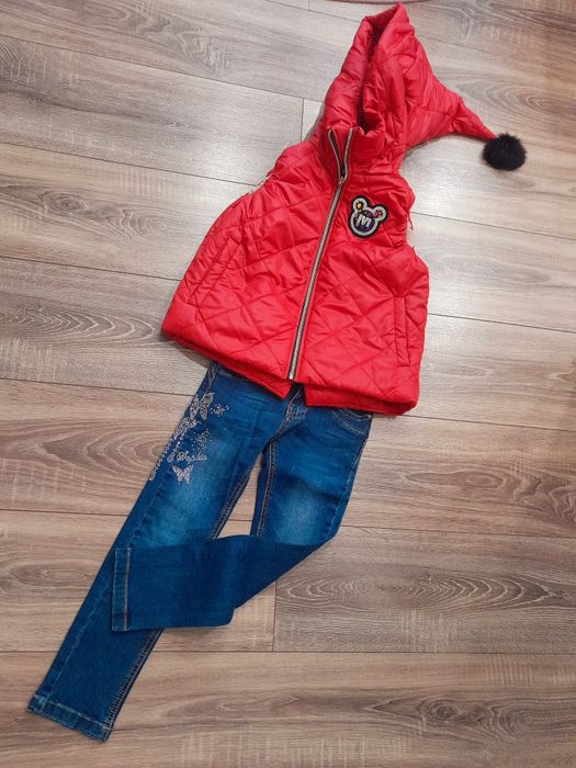 Безрукавка+джинси р.110