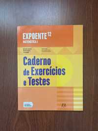 Expoente 12 Matemática A, caderno de exercícios/Provas - Livro Escolar