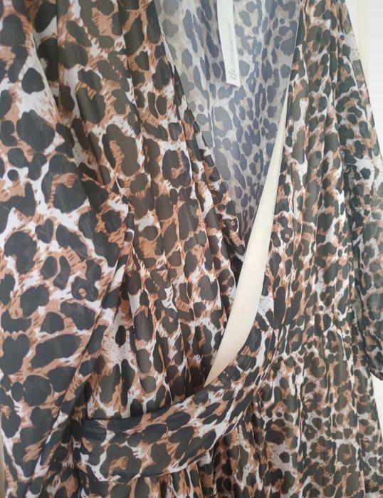 Sukienka w panterkę, komunia, chrzciny, wesele