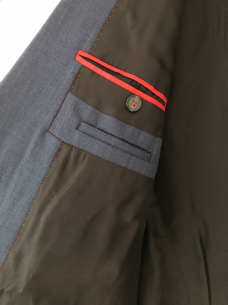 HUGO BOSS edycja Boss Red Garnitur Marynarka + Spodnie r50 niebieski