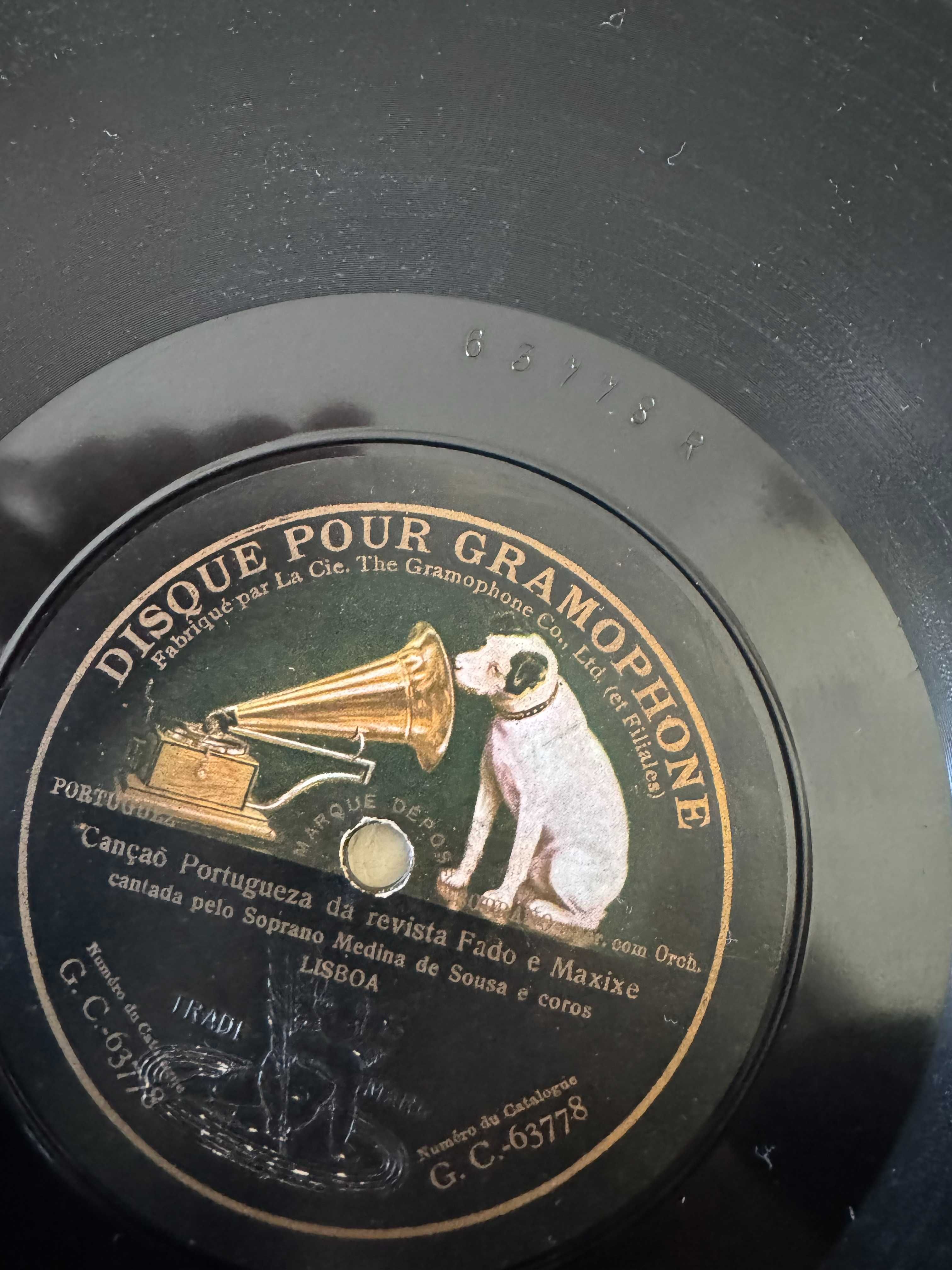 Disco de gramofone grafonola, "A vassourinha" da Revista Pais do Vinho
