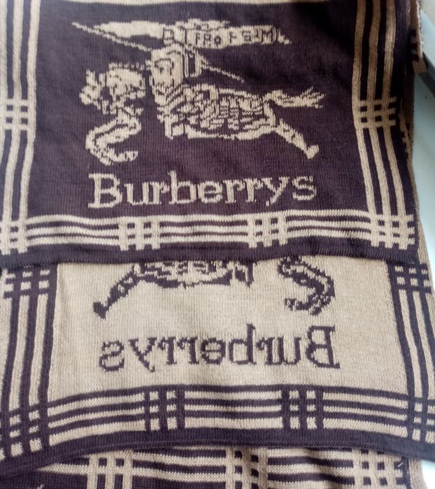 Вінтажний двохсторонній кашеміровий шарф Burberry (оригінал).