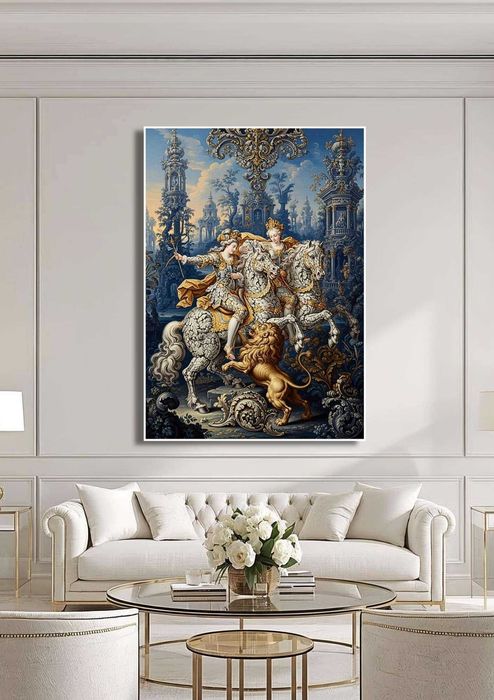 Obraz na płótnie - Ornamentyka i architektura - wielkość 75cm x 108cm