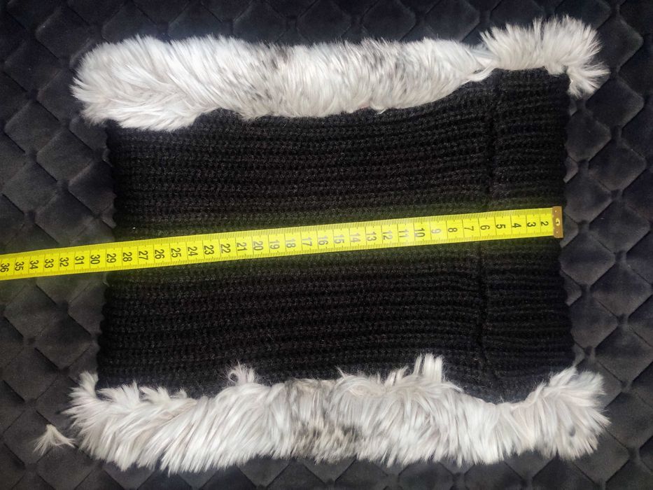 komin szalik futro j. nowy + gratis ciepły i miękki *Reserved, Mohito*