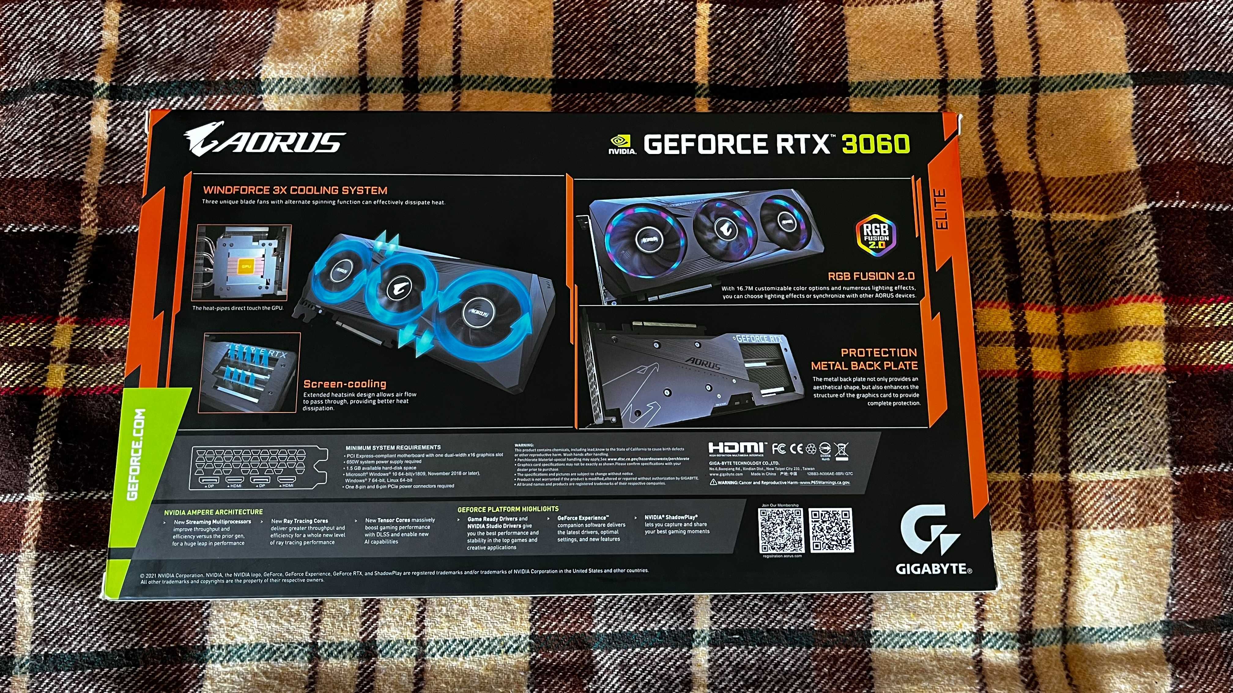 Karta graficzna Gigabyte AORUS GeForce RTX 3060 ELITE 12GB