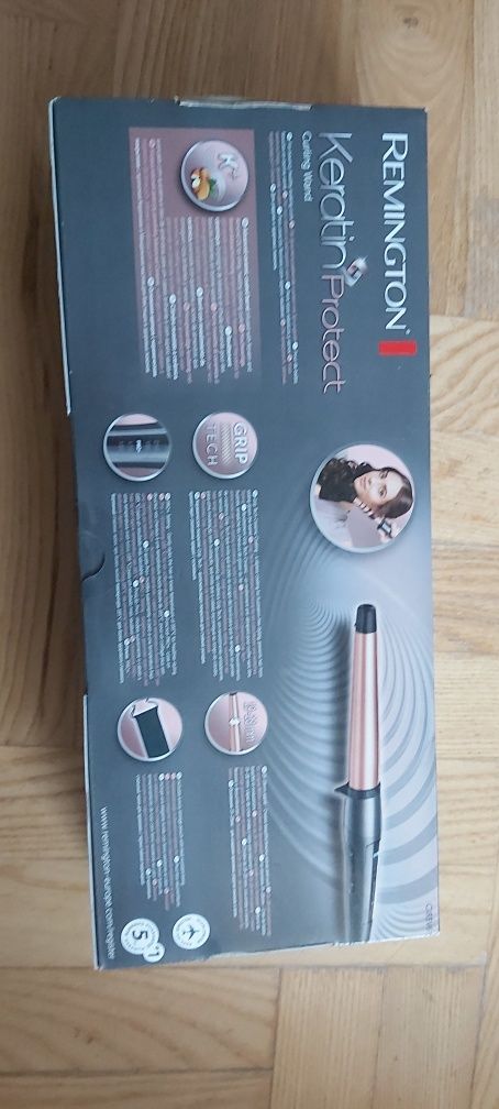 Nowa lokówka stożkowa remington 210° keratin protect curling wand