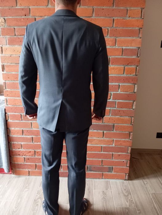 Garnitur męski  slim szary 176/48