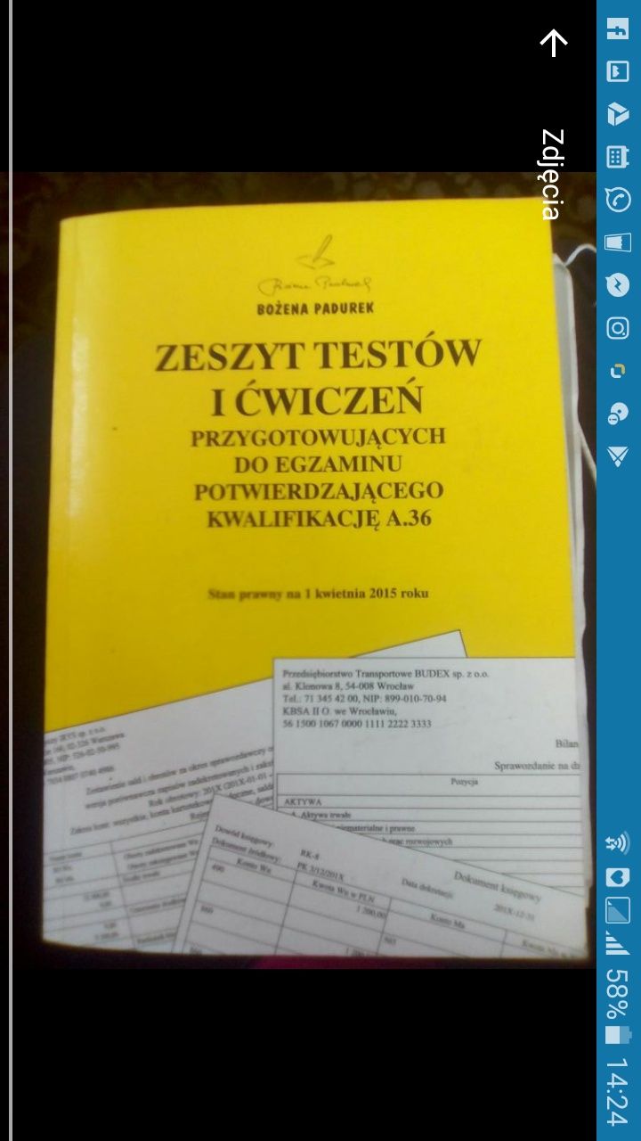 Zeszyt testów i ćwiczeń przygotowujących do egzaminu A.36