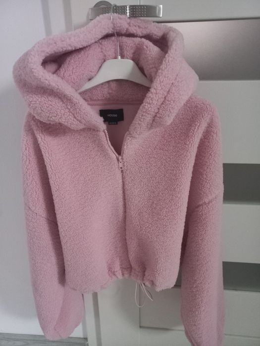 Kurtka miś różowa