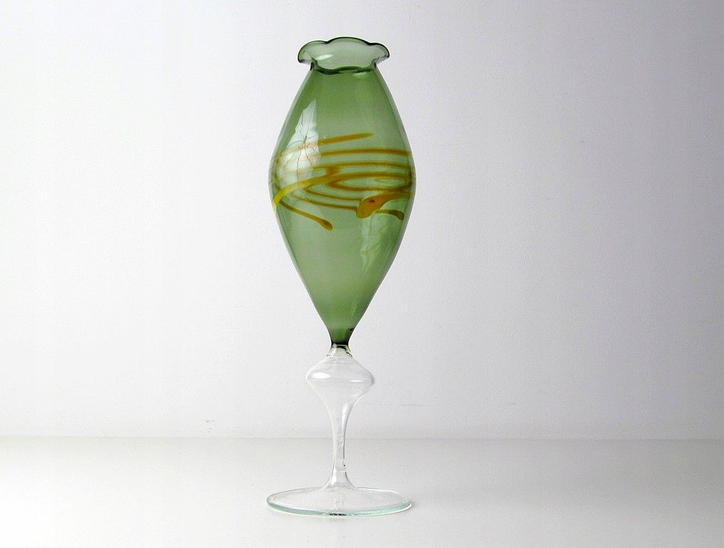 lauscha szklany dmuchany kryształowy wazon