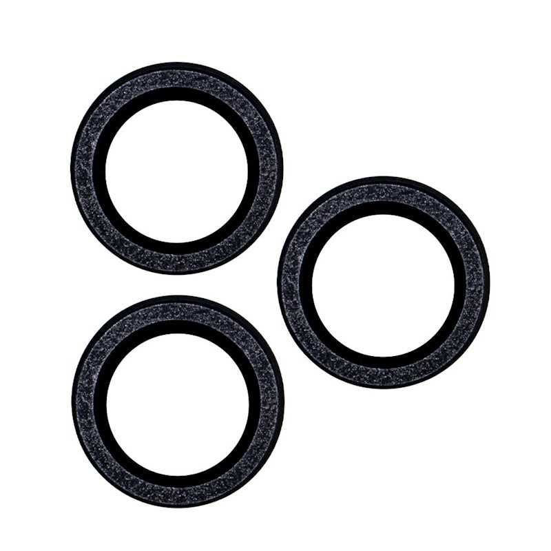 Zestaw szkieł na aparat do iPhone 16 Pro Max 6,9" black glitter