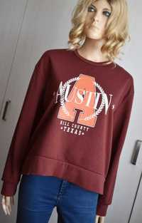 Bluza M L 38 bordowa bawełna sweatshirt Primark 40 bawełniana damska