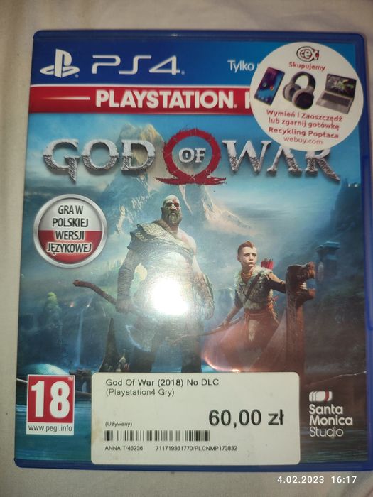 God od War 2018 PS4