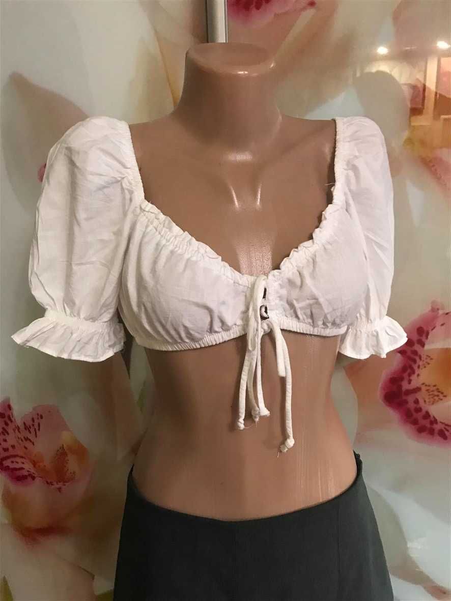 Біла блузка топ х/б від H&M