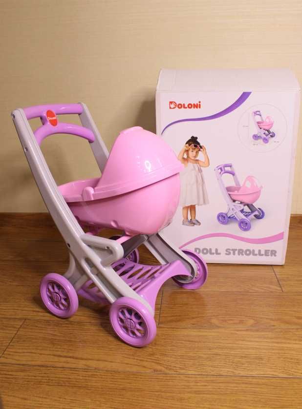Візочок долоні для ляльки коляска іграшкова рожева doloni