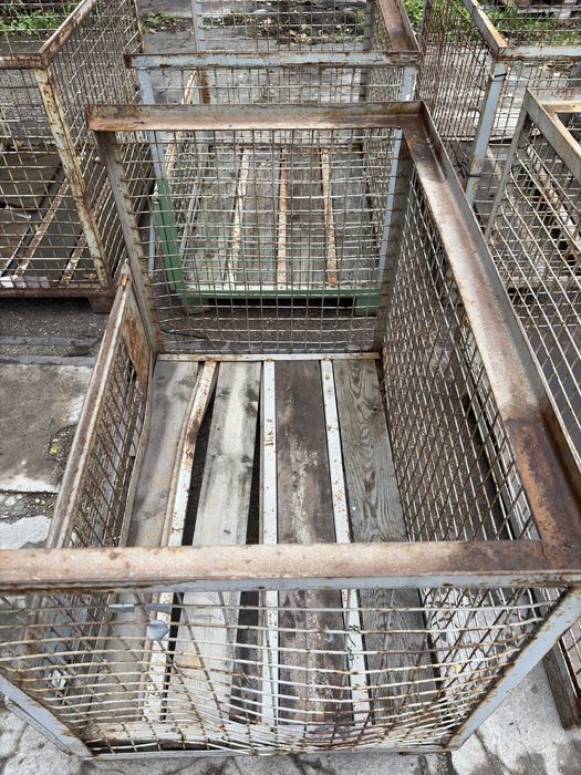 6 szt. Gitterbox / Kosz siatkowy metalowy – solidne, używane