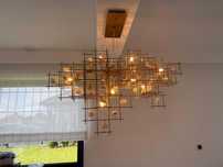 Lampa wisząca STONE MOBILE 100X61 cm złota