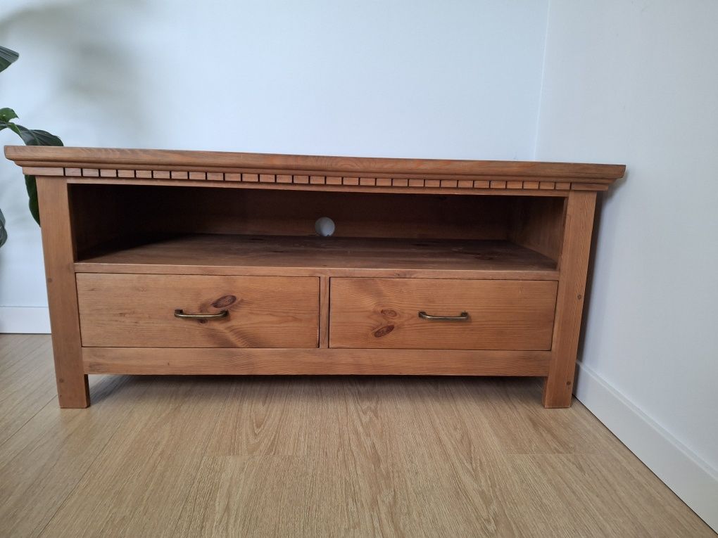 Drewniana szafka rtv klasikus 120cm, lite drewno