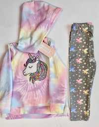 Jednorożec, unicorn,  cekiny dres bluza i spodnie dla dziewczynki NOWY