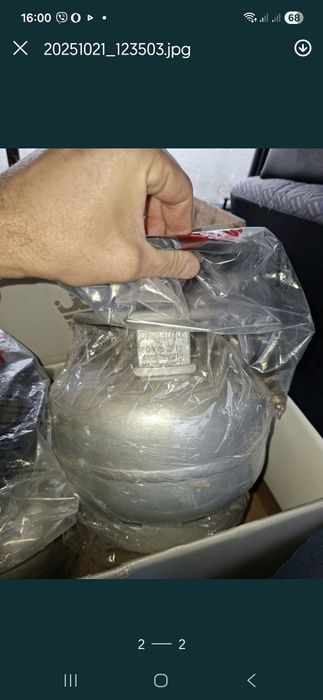 Газовий балон чавунний з перехідником