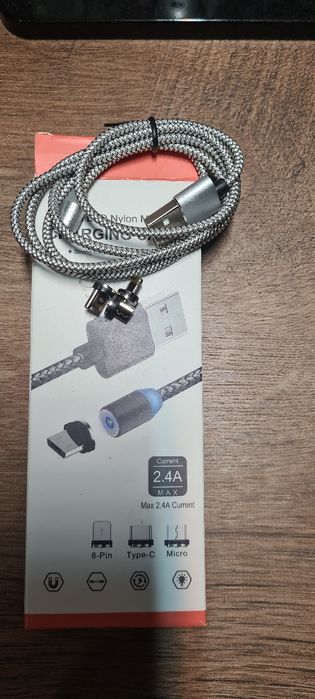 3in1 магнітний кабель для зарядки 1000mm Magnetic usb cable USB Ty