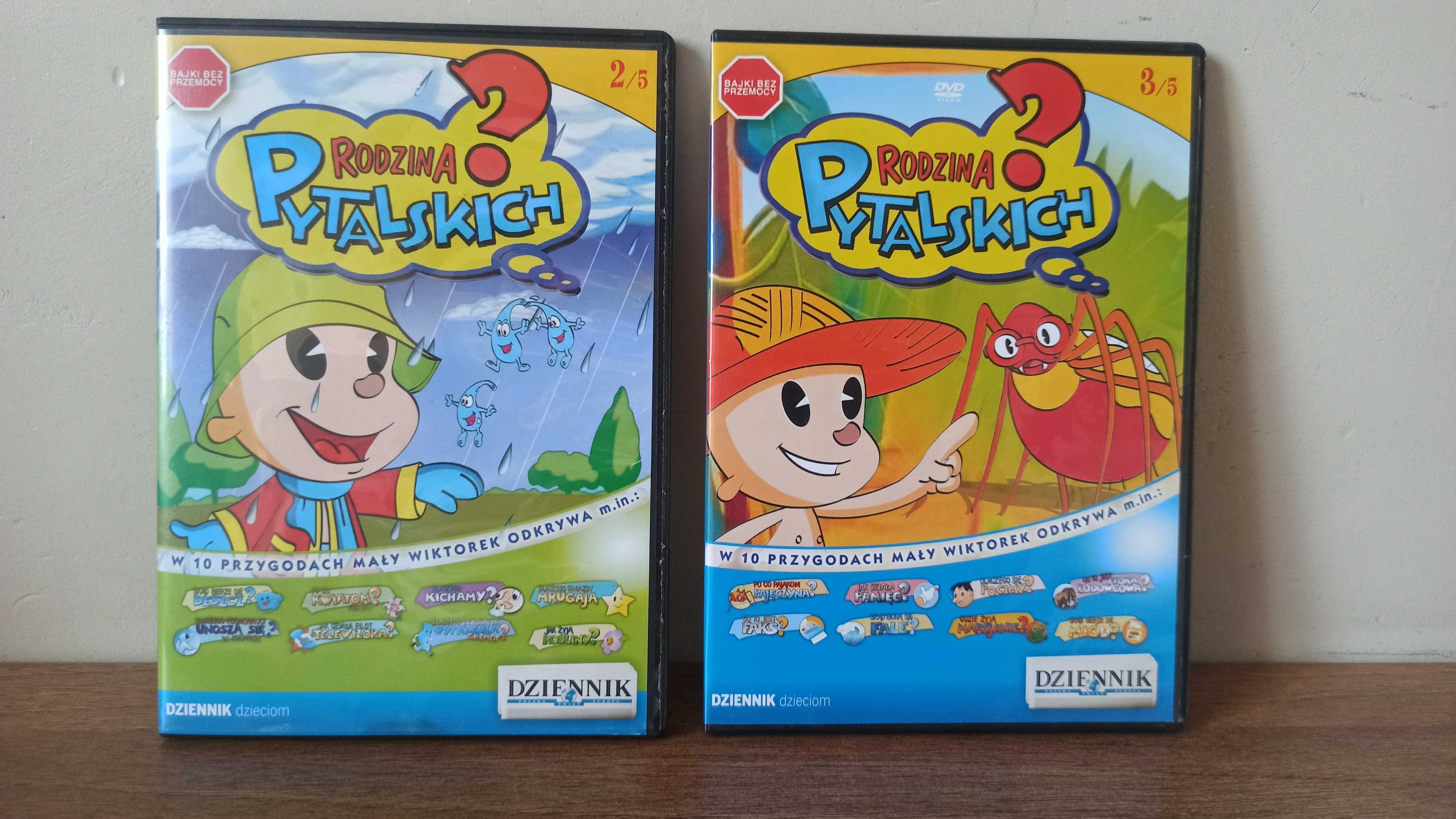 2szt DVD bajki nauka gry zabawy Rodzina Pytalskich