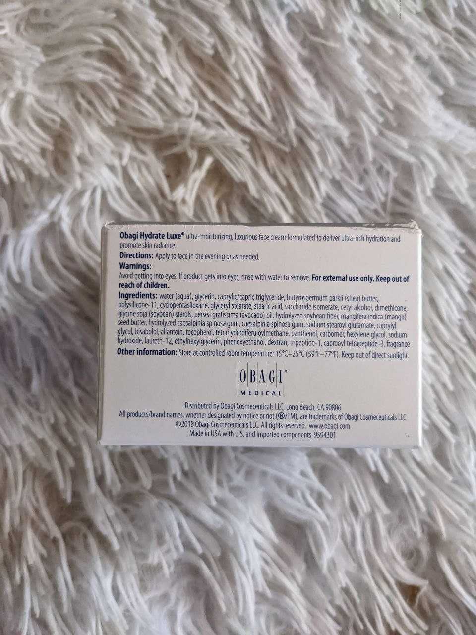 Интенсивный увлажняющий крем Obagi Medical Hydrate Luxe