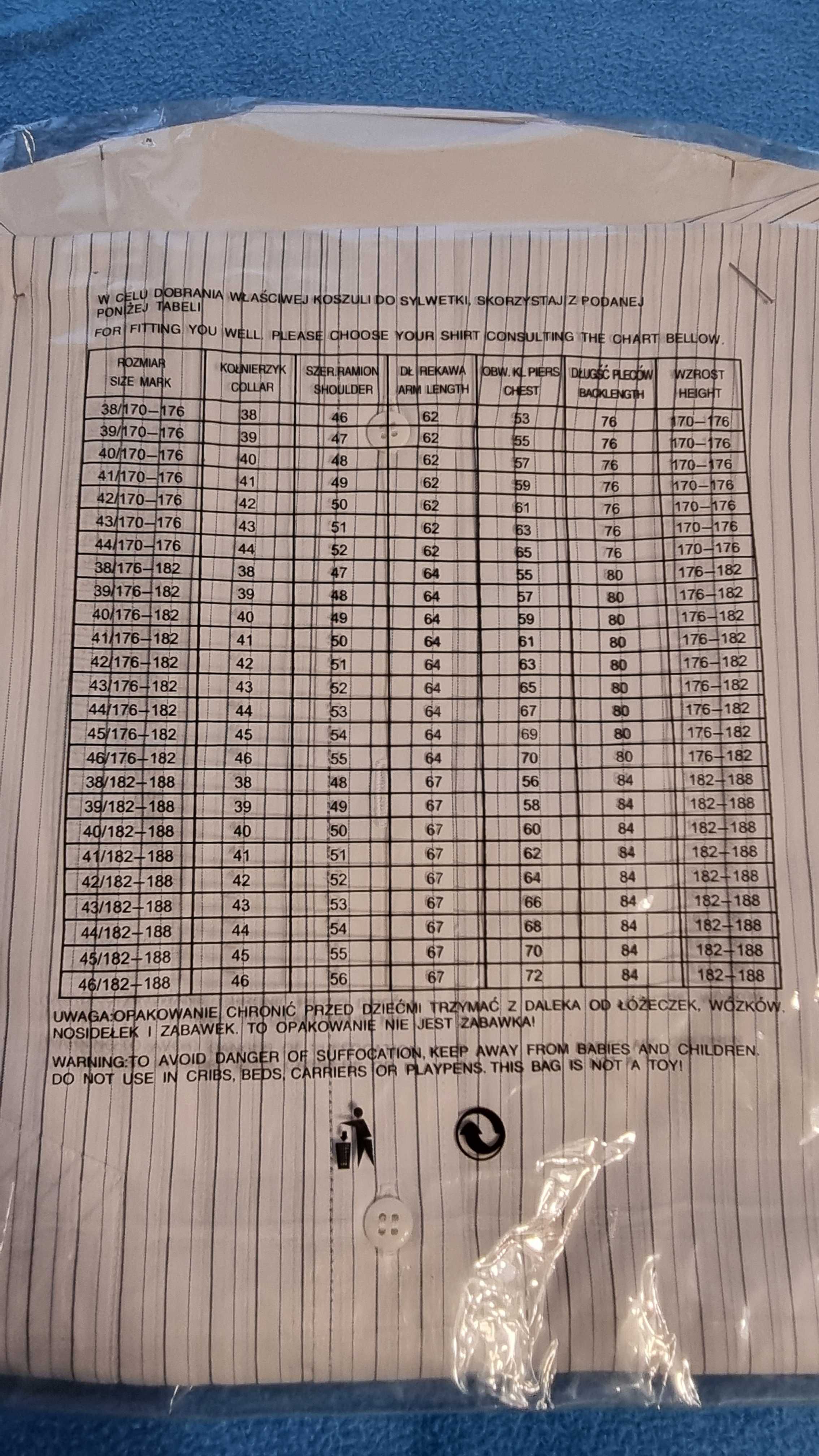 koszula męska Konsul rozm 40 176/182