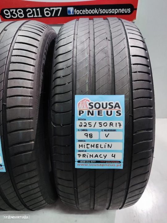 2 pneus semi novos 225-50r17 michelin - oferta dos portes 110 EUROS