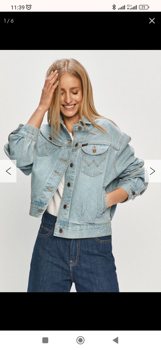Куртка джинсовая пиджак Wrangler