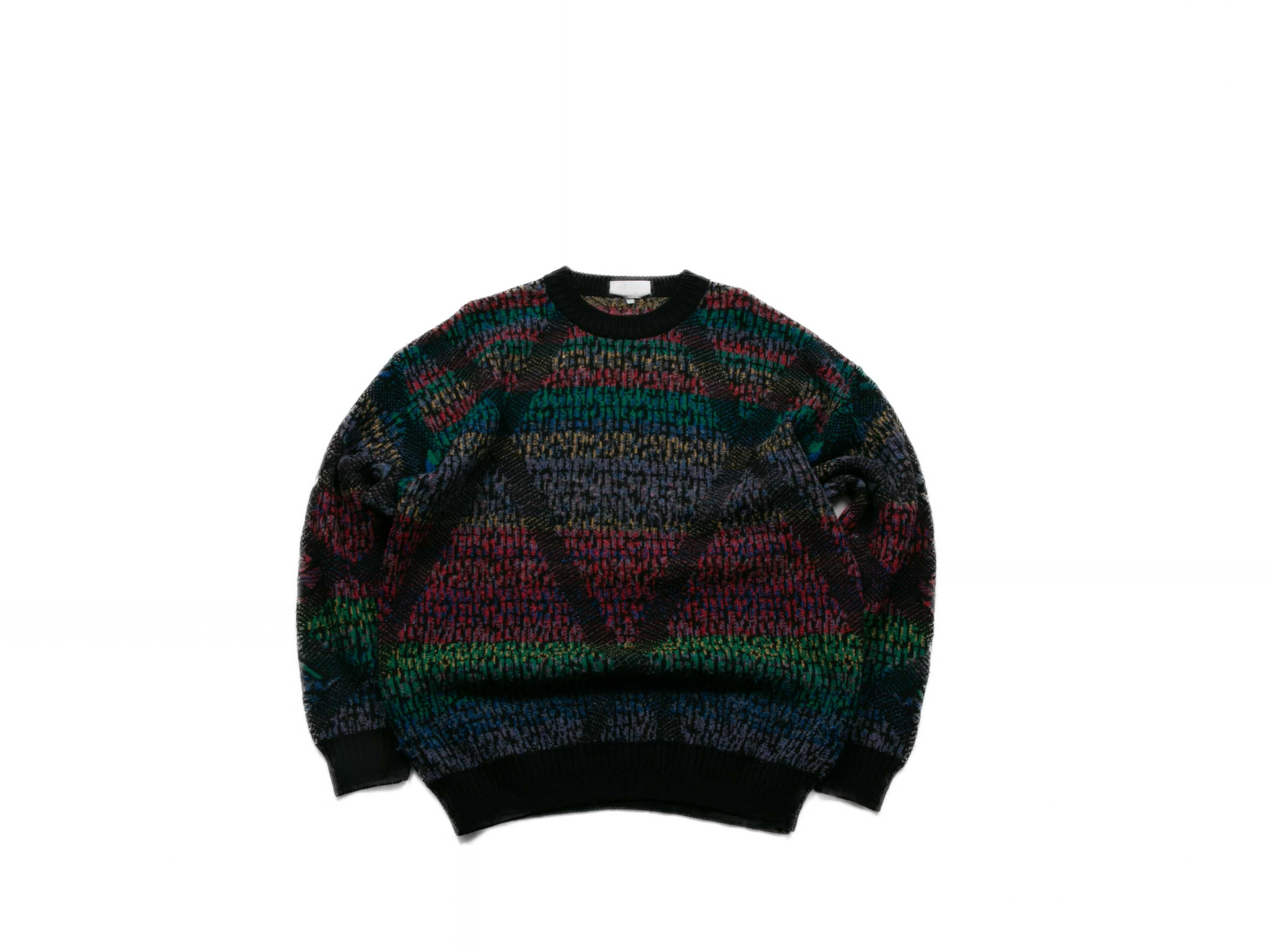 Sweter vintage moherowy we wzory made in Italy M