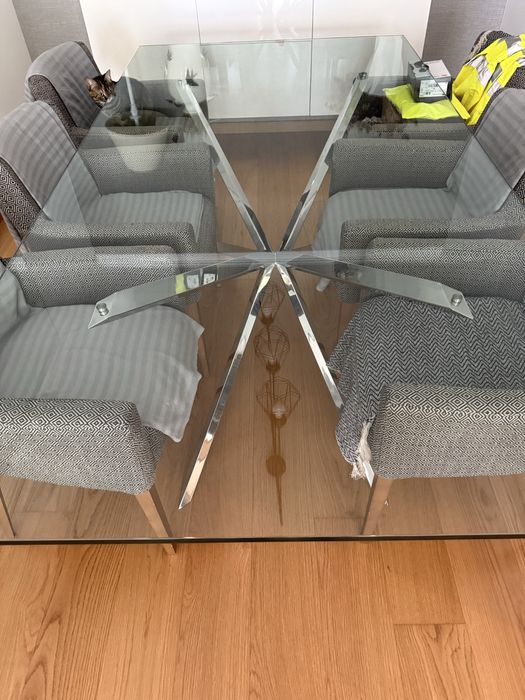 Mesa sala com 6 cadeiras