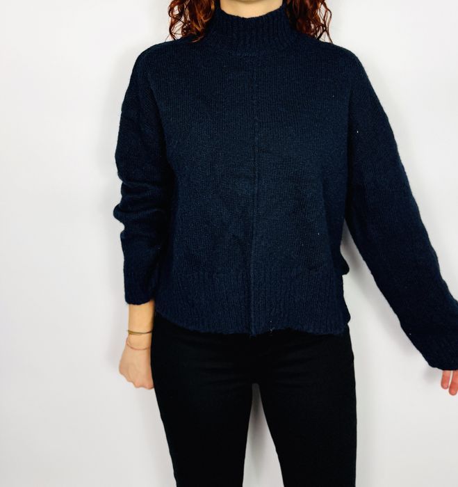 Granatowy sweter z golfem M/L 38/40 Primark