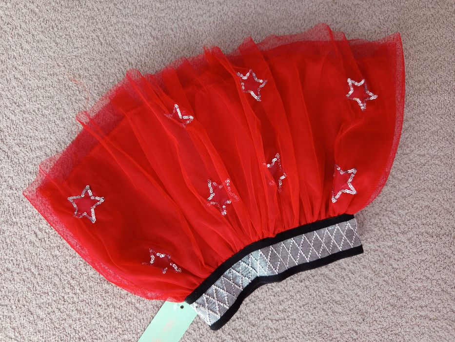 Spódniczka czerwona tiulowa świąteczna 98/104