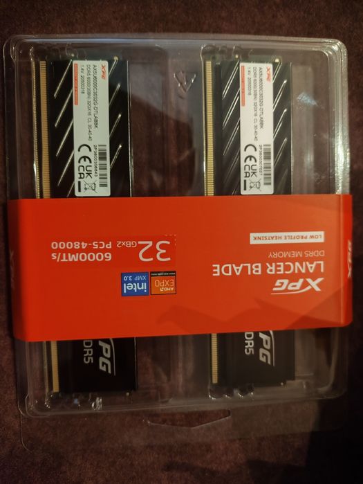 Pamięć RAM ddr5 Adata 64Gb (2X32Gb) 6000Mhz Cl30 Xpg Lancer Blade (AX5