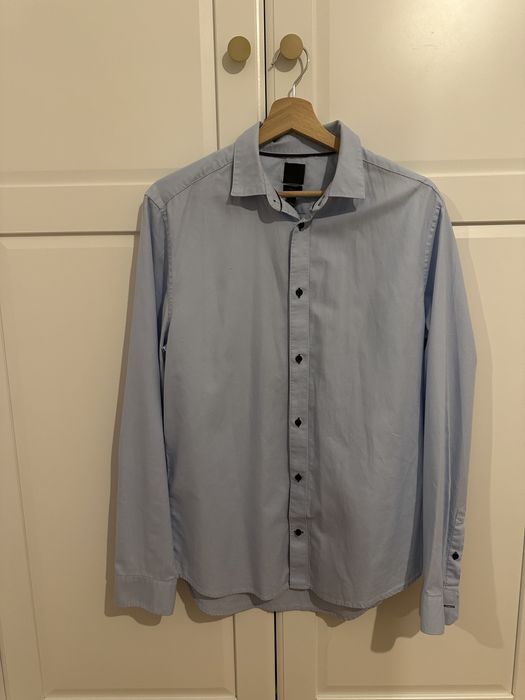 Koszula niebieska elegancka męska